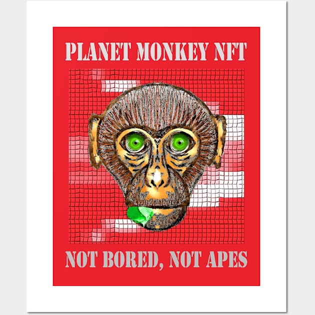 Planet Monkey Animals Not Bored Apes Wall Art by PlanetMonkey